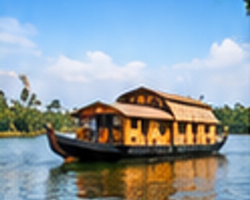 Traditional houseboat cruising Kerala backwaters