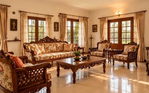 Spacious Wooden Living Area
